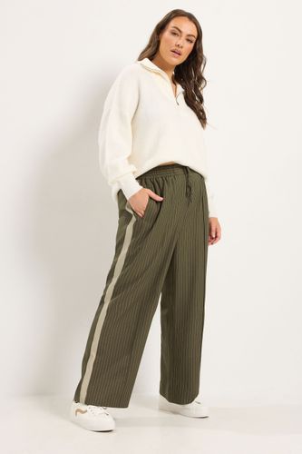 Pantalon À Rayures Fines Vert Kaki Size Short > 48 - Yours - Modalova