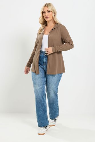Sweat À Capuche Côtelé Marron Moka Size 50-52 - Yours - Modalova