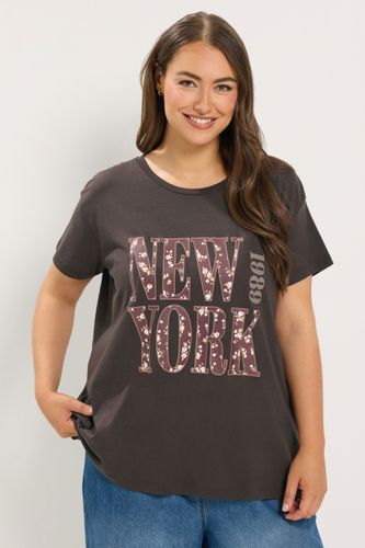Tshirt Marron Chocolat À Motif Marguerite « New York » Size 46 - Yours - Modalova
