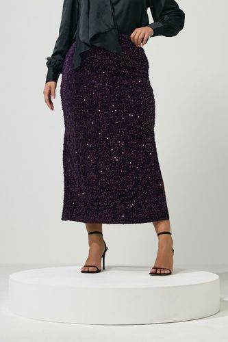 Jupe Longue Violette En Velours À Sequins Size 52 - Yours London - Modalova