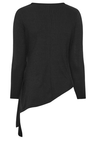 Top Côtelé Noir À Nouer À La Taille Size 42 - Yours - Modalova