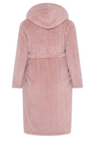Peignoir À Capuche Torsadé Rose Size 58-60 - Yours - Modalova