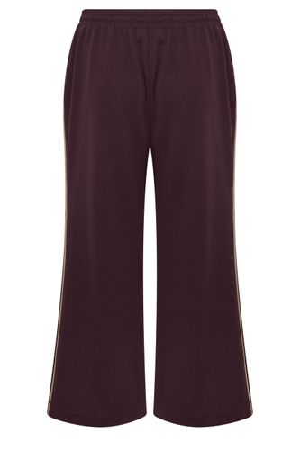 Plus Size Chocolate Side Stripe Wide Leg Trousers Size Short > 58-60 - Yours - Modalova