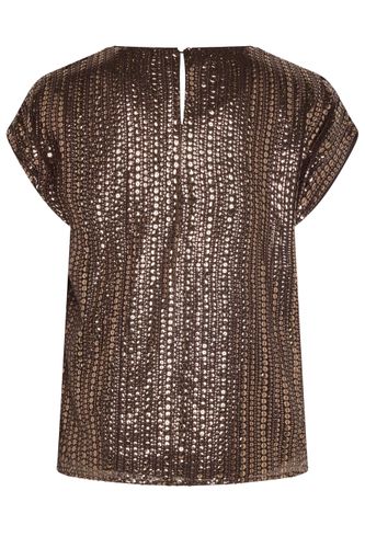 Blouse Marron À Sequins Size 48 - Yours - Modalova