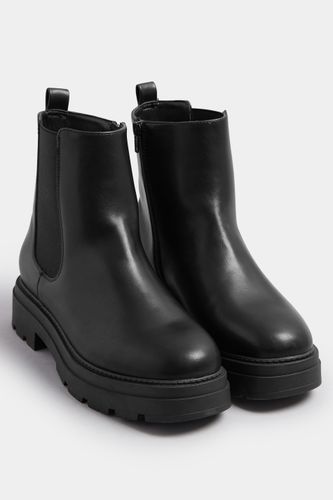 Bottines Chelsea Épaisses En Similicuir Noir, Coupes Larges E Et Extra Larges Eeesize 40E - Yours - Modalova