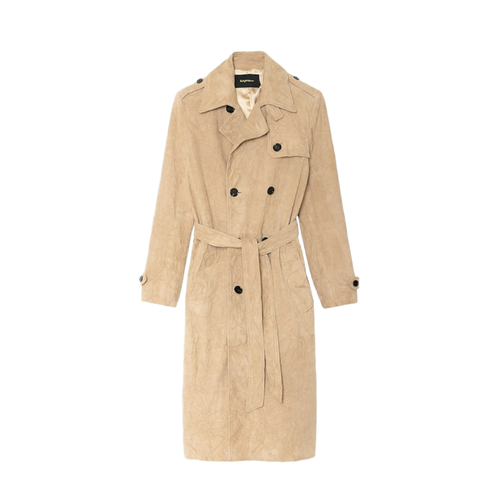 Trench Parisienne Cuir Suede Froissé - Zadig & Voltaire - Modalova