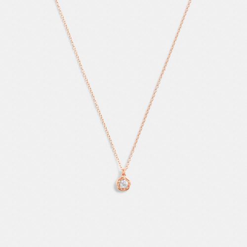 Collier Pendentif Rose Thé Halo - COACH - Modalova