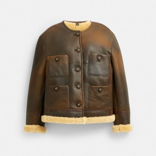 Veste cardigan en mouton retourné - COACH - Modalova