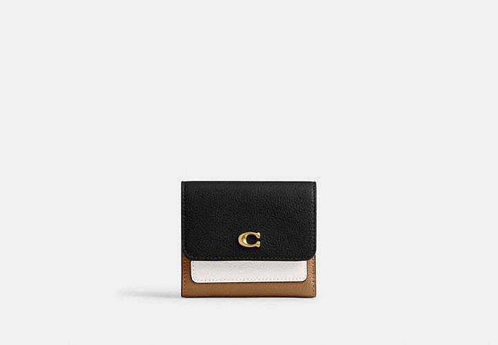 Petit portefeuille à rabat Mila en color block - COACH - Modalova