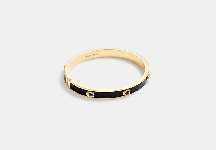 Bracelet Jonc à Charnière Signature Avec Clous - COACH - Modalova