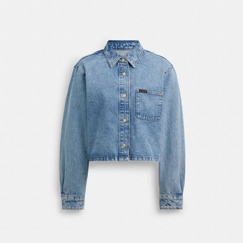 Chemise Boutonnée Courte En Denim - COACH - Modalova