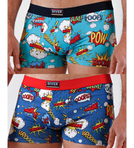 P-0-000504 Pack 2 Boxers Comic (S), Homewear, Coton - Admas - Modalova