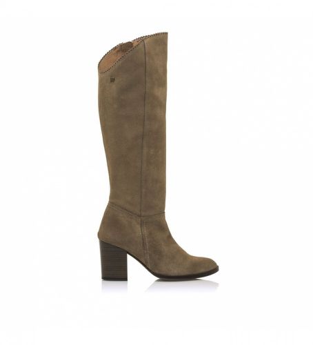 Bottes en cuir marron Uma - Hauteur du talon 7,5 cm (36), 5 à 8 cm, Fermeture éclair, Casuel - MTNG - Modalova