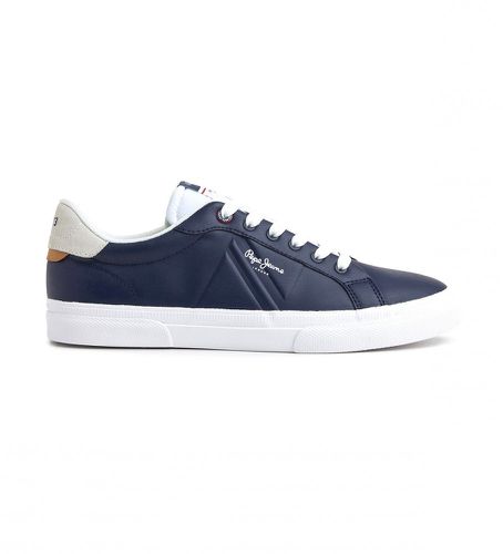 PMS30906 Baskets vulcanisées Kenton Flag (40), Plat, Lacets, Casuel, Marine - Pepe Jeans - Modalova