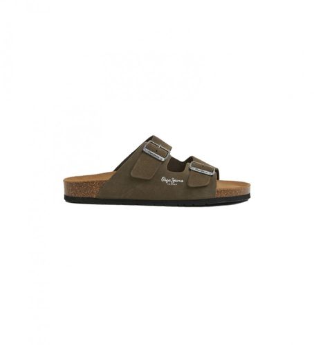 PMS90112 Sandales en cuir Bio vertes (41), Plat, Aucun, Casuel - Pepe Jeans - Modalova