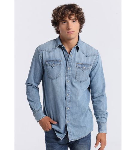 Chemise en denim à manches longues (S), Casuel, Coton, Manche longue - Six Valves - Modalova