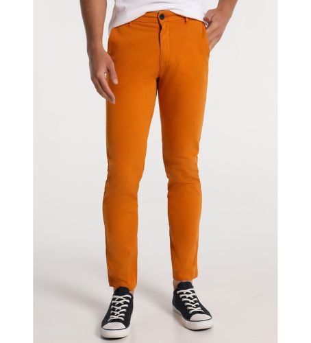 Pantalon chino slim en satin (28/28), Casuel, Coton, Classique - Six Valves - Modalova