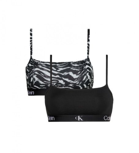 QF7215E Pack 2 Bralettes Ck96 (XS), Homewear, Imprimé animal, Coton - Calvin Klein - Modalova