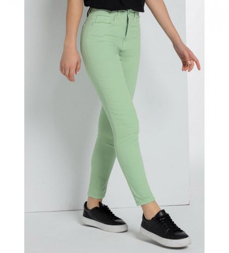 Pantalon Medium Box - Taille haute Skinny (26), Casuel, Vert, Coton - Victorio & Lucchino, V&L - Modalova