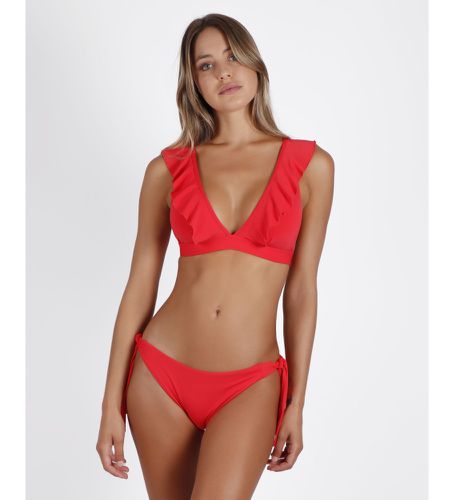 Bikini Triangle d'été à volantss (M), Rouge, Beachwear, Polyamide - Admas - Modalova