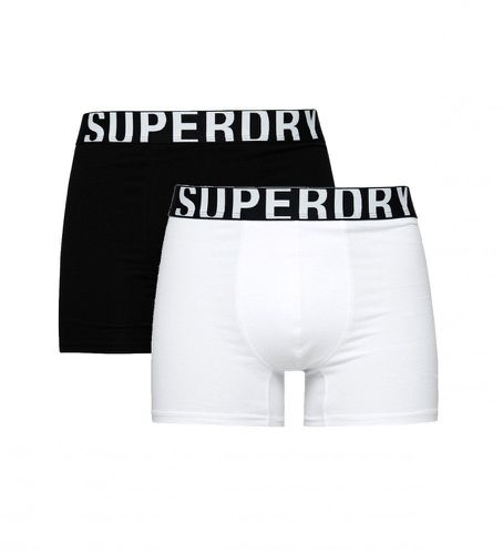 M3110340A Deux boxers en coton biologique avec double logo en , et (S), Homewear, Le coton biologique - Superdry - Modalova