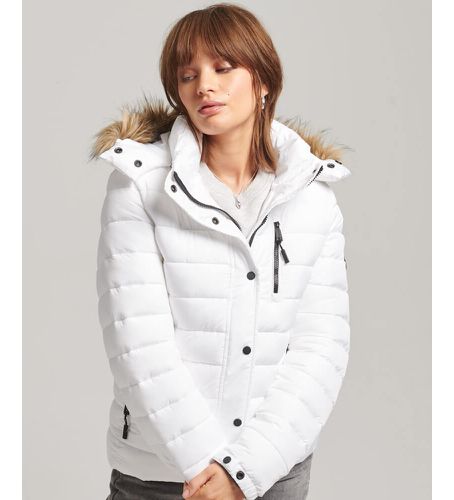 W5011503A Veste courte matelassée à capuche (S), Casuel, Polyester, Manche longue, Durable - Superdry - Modalova