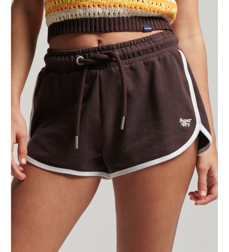 W7110389A Short en maille avec logo Logo Vintage Logo Racer marron (XS), Casuel, Coton - Superdry - Modalova