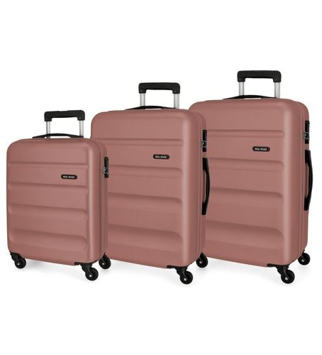 Unisex. 584946C 55-65-75cm Flex Hard Case Set (OSFA), Casuel, Rose, ABS/Polycarbonate, Moyen, Cabine - Roll Road - Modalova