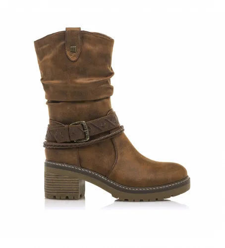 Bottes boho marron (36), Plat, Fermeture éclair, Casuel - MTNG - Modalova