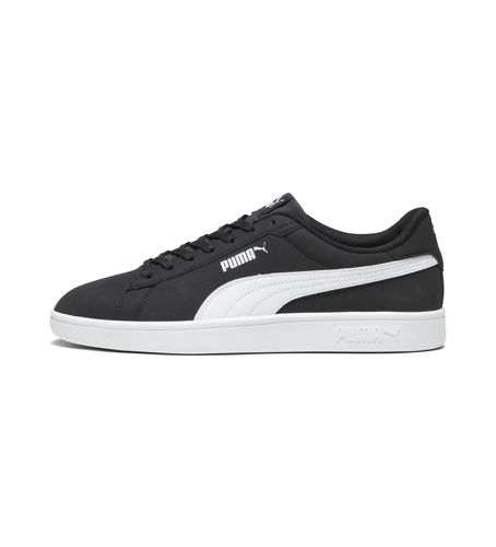 Unisex. 39233601 Smash 3.0 Buck Leather Sneakers (40), Cuir, Noir, Plat, Lacets, Casuel - Puma - Modalova