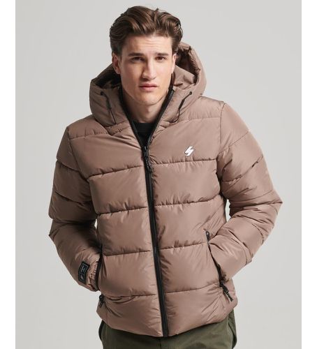 M5011827A Veste matelassée à capuche Sports (XXL), Marron, Casuel, Polyester - Superdry - Modalova