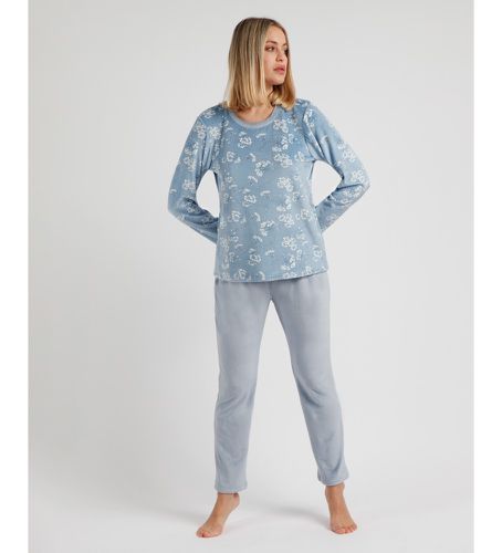 Pyjama à manches longues imprimé de fleurs blanches (S), Homewear, Polyester, Manche longue - Admas - Modalova