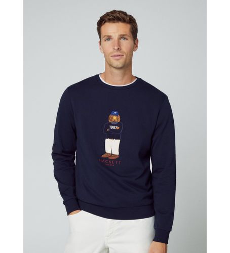 HM581167 Sweatshirt Harry Logo (XL), Casuel, Coton, Manche longue, Marine - Hackett London - Modalova