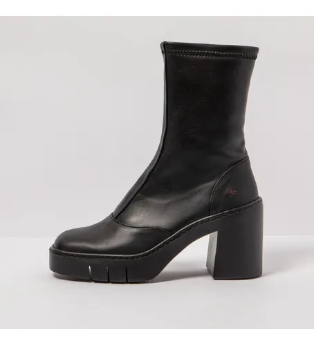 Bottines en cuir - Hauteur du talon : 9cm (39), 8 à 10 cm, Fermeture éclair, Casuel - Art - Modalova