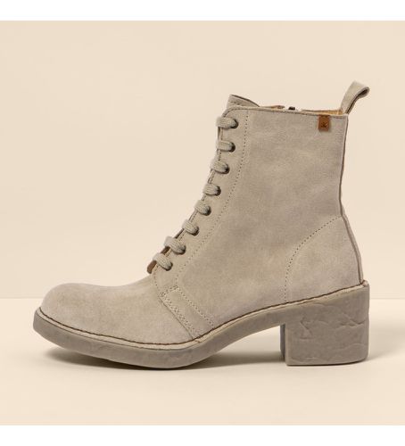 ZZ005_020 Bottines en cuir blanc glacé - Hauteur du talon : 5,5cm (36), Beige, 5 à 8 cm, Casuel - El Naturalista - Modalova