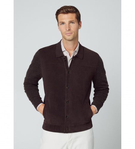 HM703055 Cardigan hybride marron (XXL), Casuel, Laine, Manche longue - Hackett London - Modalova