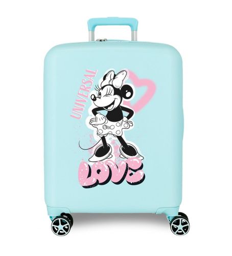 Valise cabine rigide bleue 55 cm Minnie Heart (OSFA), Casuel, ABS/Polycarbonate - Disney - Modalova