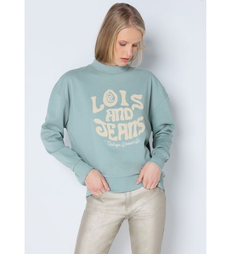 Sweat en chenille verte avec col rond (XS), Casuel, Coton, Manche longue - Lois Jeans - Modalova