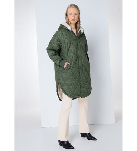 Manteau matelassé avec capuche verte (M), Casuel, Polyester, Manche longue - Lois Jeans - Modalova