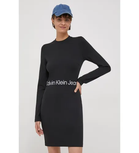 J20J222518 Robe logo (XS), Casuel, Viscose, Manche longue - Calvin Klein Jeans - Modalova