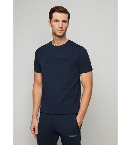 HM500779 Am Emboss T-shirt (3XL), Casuel, Coton, Manche courte, Durable, Marine - Hackett London - Modalova