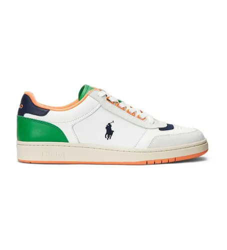 Polo Court Leather Sneakers (41), Cuir, Blanc, Plat, Lacets, Casuel - Polo Ralph Lauren - Modalova