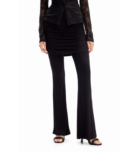 SWPK03 Pantalon évasé et jupe noire (L), Casuel, Viscose - Desigual - Modalova