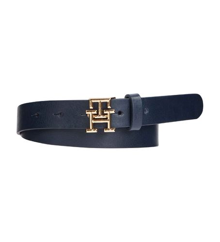 AW0AW15182 Ceinture noire avec logo (90cm), Bleu, Casuel, Cuir - Tommy Hilfiger - Modalova