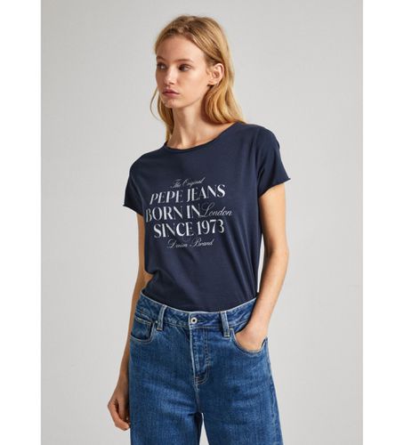 PL505822 T-shirt Jasmine (S), Casuel, Coton, Manche courte, Marine - Pepe Jeans - Modalova