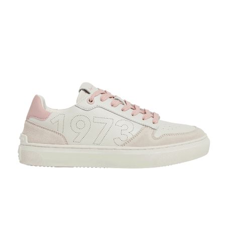 PLS00003 Camden Rise W Off- Leather Sneakers (36), Cuir, Blanc, Plat, 1 à 3 cm, Lacets, Casuel - Pepe Jeans - Modalova