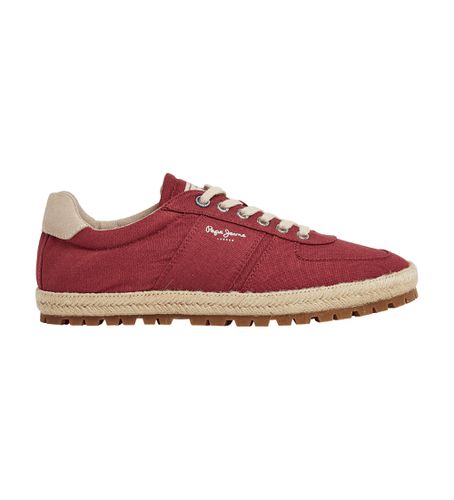 PMS10323 Baskets en cuir Drenan Sporty (41), Plat, Lacets, Casuel, Grenat - Pepe Jeans - Modalova