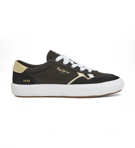 PLS31556 Travis Brit Leather Sneakers (38), Cuir, Noir, Plat, Lacets, Casuel - Pepe Jeans - Modalova