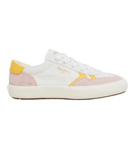 PLS31556 Travis Brit Leather Sneakers (39), Cuir, Blanc, Plat, Lacets, Casuel, Durable - Pepe Jeans - Modalova