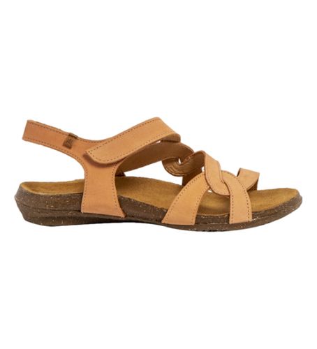 PH005_024 Sandales en cuir N5079 Pleasant camel (36), Plat, 1 à 3 cm, Velcro, Casuel, Jaune - El Naturalista - Modalova